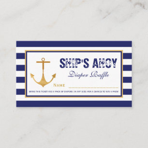 Carte D'accompagnement Billet de rabat de Baby shower d'Ancres nautiques