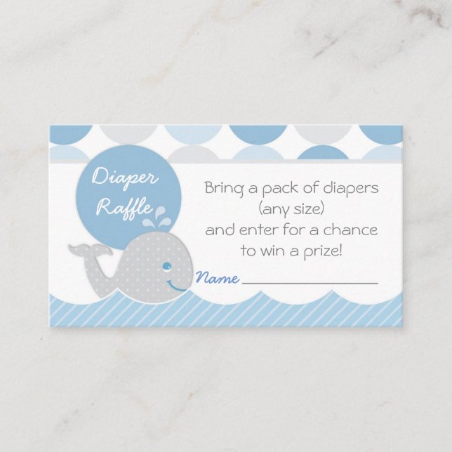 Carte D'accompagnement Billet de rabat de Baby shower de baleine de Mod (Devant)