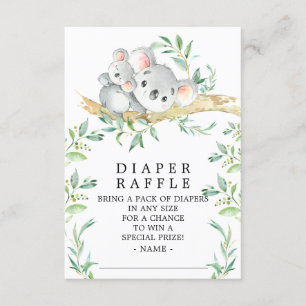 Carte D'accompagnement Billet de rabat de Baby shower de l'ours Koala