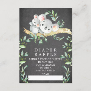 Carte D'accompagnement Billet de rabat de Baby shower de l'ours Koala