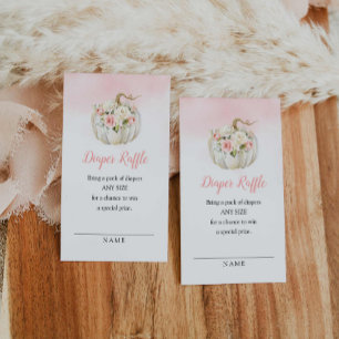 Carte D'accompagnement Billet de rabat de petit Citrouille rose