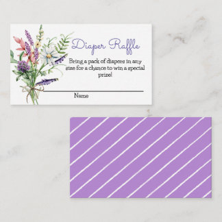 Carte D'accompagnement Billet de rabat fleur sauvage
