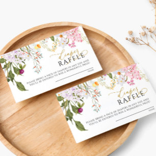 Carte D'accompagnement Billet de rabat fleur sauvage