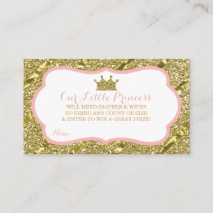Carte D'accompagnement Billet de rabat Little Princess Diaper, Parties sc
