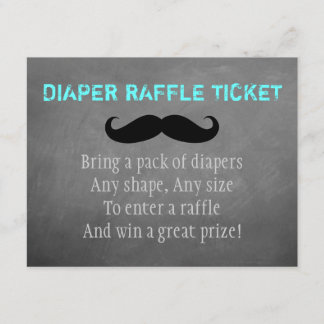 Carte D'accompagnement Billet de rabat Moustache Diaper