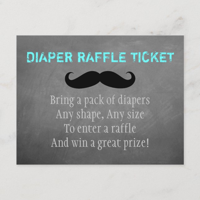 Carte D'accompagnement Billet de rabat Moustache Diaper (Devant)