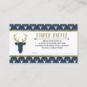 Carte D'accompagnement Billet de rouille, Cerf de bois, Baby shower