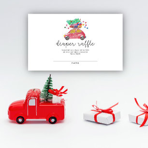 Carte D'accompagnement billet de tirage au sort à feuillage persistant