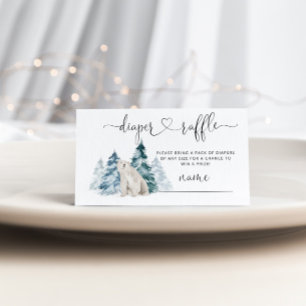 Carte D'accompagnement Billet de tirage au sort de l'ours polaire