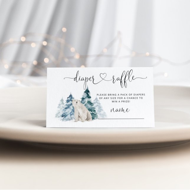 Carte D'accompagnement Billet de tirage au sort de l'ours polaire (Créateur téléchargé)