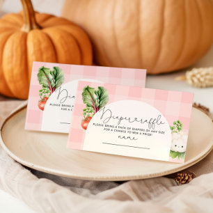 Carte D'accompagnement Billet de tirage au sort pour légumes roses cultiv