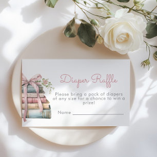 Carte D'accompagnement Billet de tombola couche Nouveau Chapitre Rose