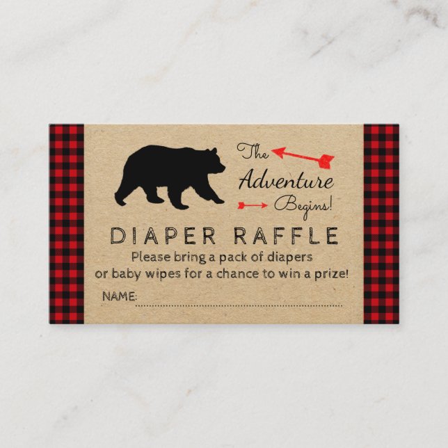 Carte D'accompagnement Billet de tombola couche pour garçons plaid de Buf (Devant)