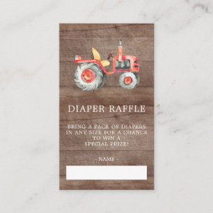 Carte D'accompagnement Billet de tombola de couche-culotte de baby shower