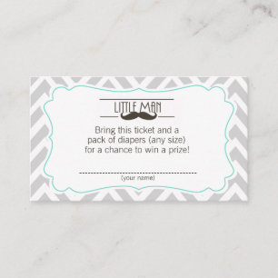 Carte D'accompagnement Billet de tombola de couche-culotte de baby shower