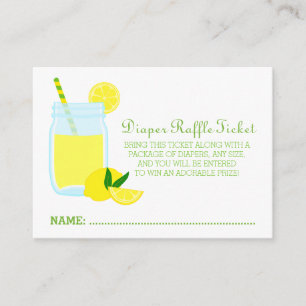 Carte D'accompagnement Billet de tombola de couche-culotte de baby shower