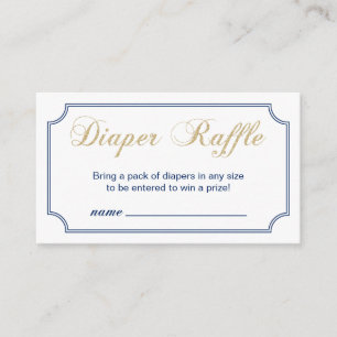 Carte D'accompagnement Billet de tombola de couche   Fête de naissance ga