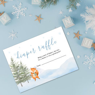 Carte D'accompagnement Billet de tombola de couche pour Baby Shower en fo