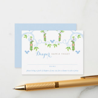 Carte D'accompagnement Billet de tombola de couche pour Baby Shower Garço
