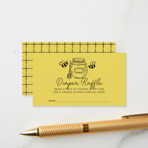Carte D'accompagnement Billet de tombola de couche pour bébé Pot de miel