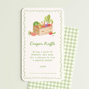 Carte D'accompagnement Billet de tombola de couche pour légumes du marché