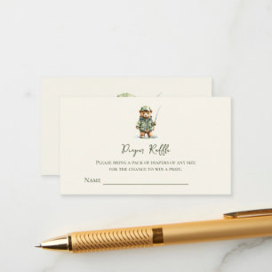 Carte D'accompagnement Billet de tombola de couche pour l'ours mignon à l