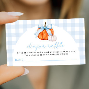 Carte D'accompagnement Billet de tombola de couche pour petite citrouille