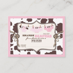 Carte D'accompagnement Billet de tombola de tutu de cow-girl et de