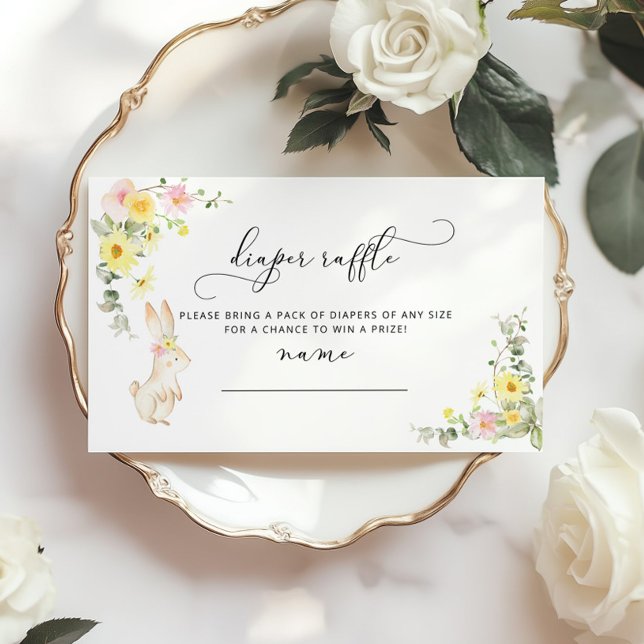 Carte D'accompagnement Billet de tombole floral (Créateur téléchargé)