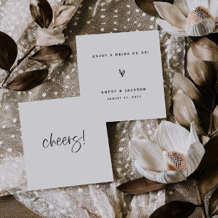 Carte D'accompagnement Billet d'entrée boisson jeton bar de réception