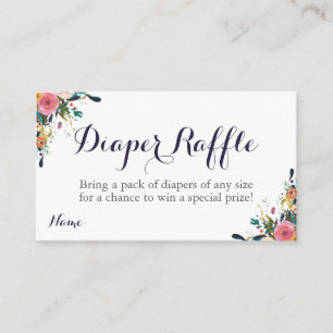 Carte D'accompagnement Billet fourre-Baby shower fleuri coloré