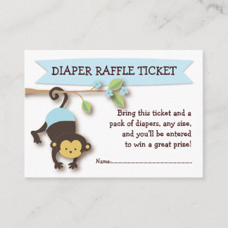 Carte D'accompagnement Billet fourreau Baby shower singe Insertion