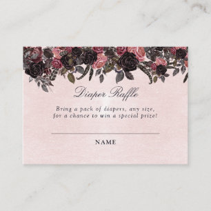 Carte D'accompagnement Billet gothique foncé floral d'Halloween caleçon