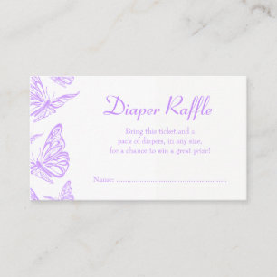 Carte D'accompagnement Billet jolis Papillon pourpre Papillon
