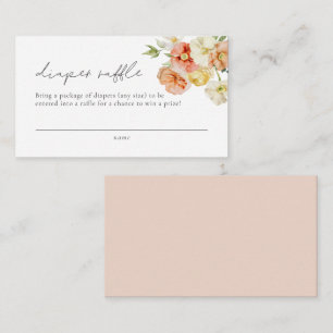 Carte D'accompagnement Billet Pastel Floral Girl Raffle Pastel Lumineux