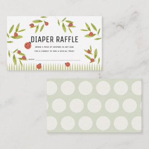 Carte D'accompagnement Billet Petit Amour Bug Ladybug Diaper Raffle