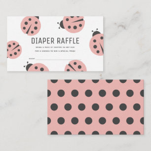 Carte D'accompagnement Billet Petit Amour Bug rose Ladybug Déchets Raffle