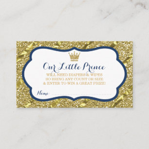 Carte D'accompagnement Billet Petit Prince Diaper Raffle, Parties scintil