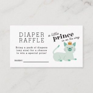 Carte D'accompagnement Billet Prince Chat Baby shower Déchets