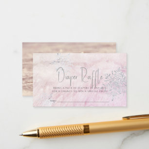 Carte D'accompagnement Billet rabat à couches roses en argent congelé