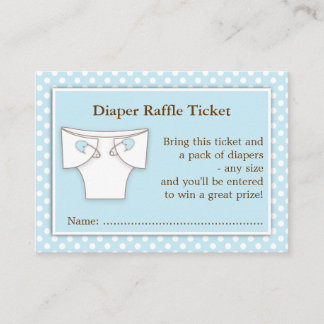 Carte D'accompagnement Billet rabat Baby shower Bleu Garçon Insertion