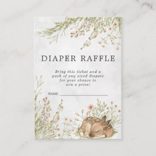 Carte D'accompagnement Billet rabat baby shower   Cerf de forêt