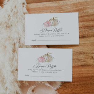 Carte D'accompagnement Billet rabat Baby shower citrouille