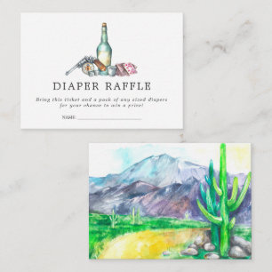 Carte D'accompagnement Billet rabat baby shower   Cowboy Western