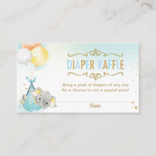 Carte D'accompagnement Billet rabat Baby shower de couches éléphant Ballo