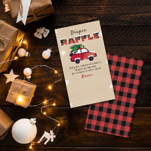 Carte D'accompagnement Billet rabat Baby shower de Noël