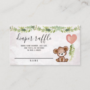 Carte D'accompagnement Billet rabat Baby shower d'ours