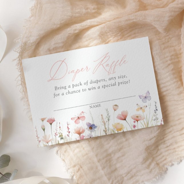 Carte D'accompagnement Billet rabat Baby shower Papillon (Créateur téléchargé)