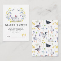 Billet rabat baby shower | Poulets floraux
