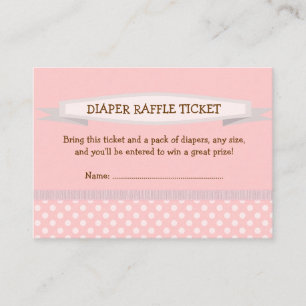 Carte D'accompagnement Billet rabat Baby shower rose Insérer